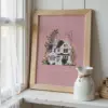 Poster "Home sweet Home" mit handgezeichnetem Motiv