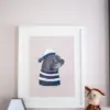 robbe_poster_kinderzimmer Poster mit handgezeichnetem Robben-Motiv