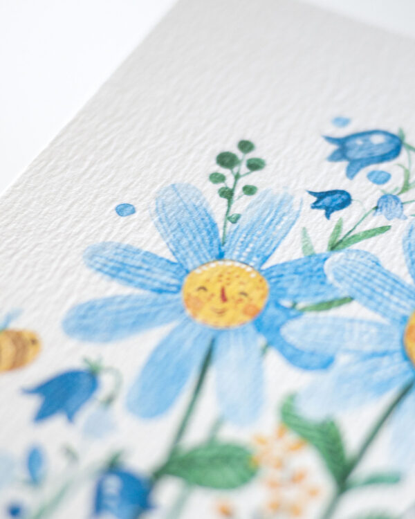 Karte A6 mit Umschlag »Hey Baby« Blau