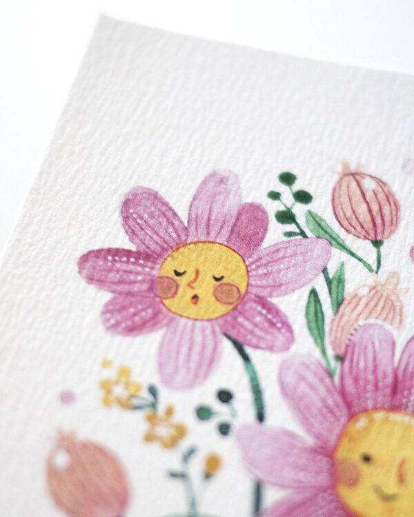 Karte A6 mit Umschlag »Hey Baby« Rosa