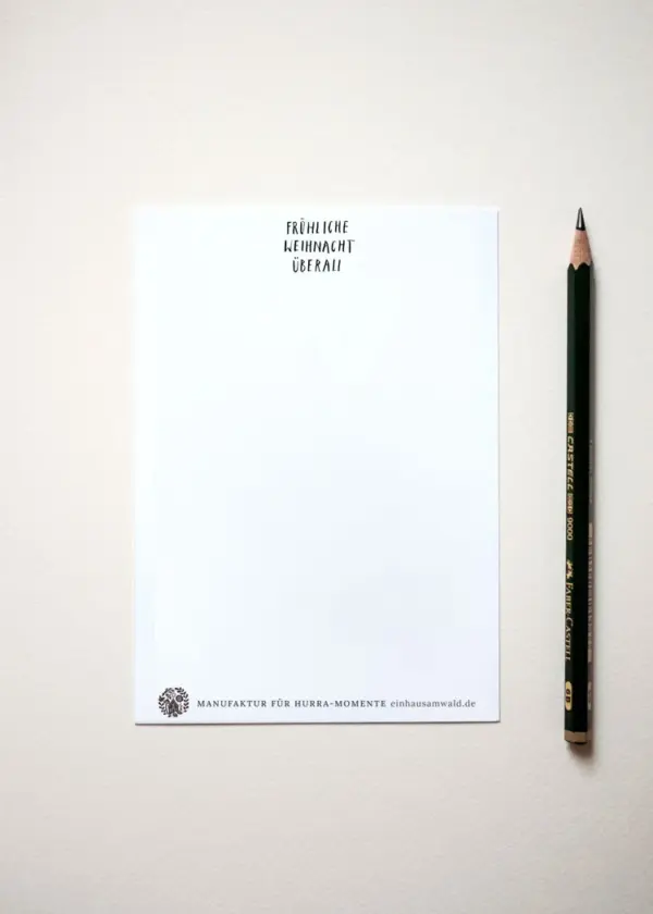 Postkarte Auto Winter (10,5 x 14,8 cm)