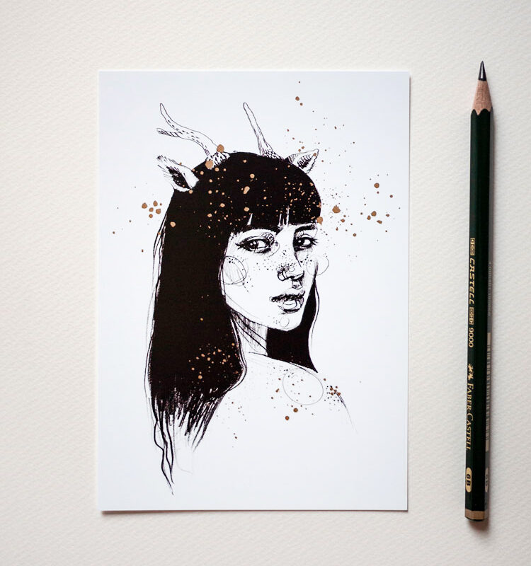 Karte_reh_750 Postkarte A6 »Reh«