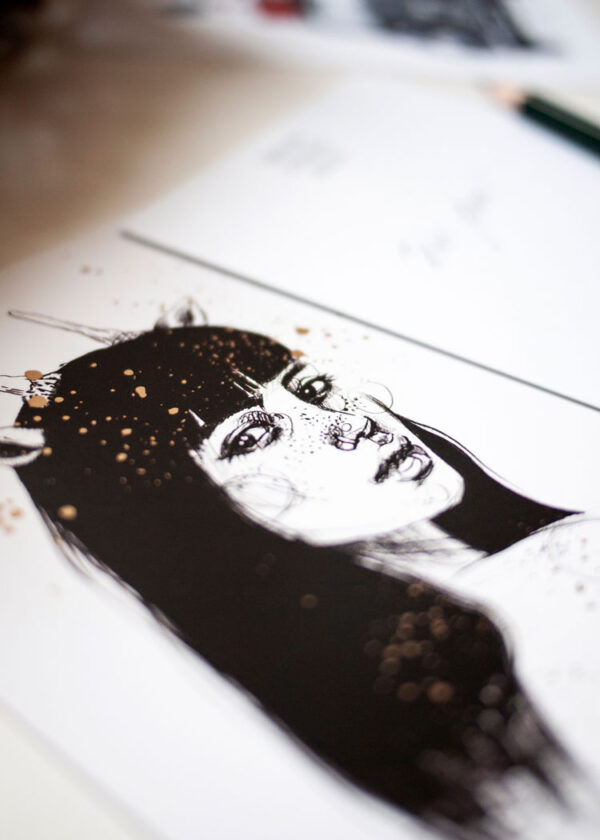 Postkarte A6 »Reh«