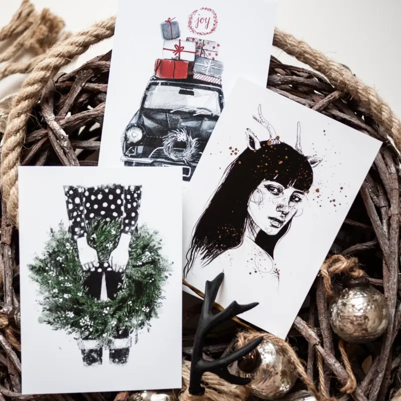 Postkarten-Set Weihnachten 6-teilig