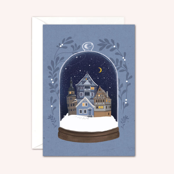 Karte mit Umschlag A6 »Weihnachtsdorf«