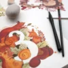 Karte Aquarell 1. Geburtstag 12 x 12 cm