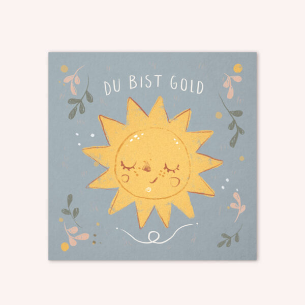 Du bist Gold Karte mit Umschlag