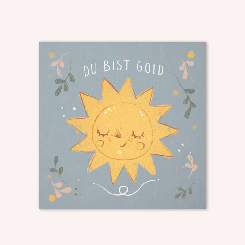Du bist Gold Karte mit Umschlag