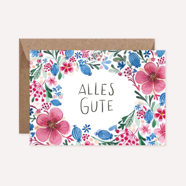 Alles_Gute_Uromas-Garten_mitUmschlag Alles Gute Karte mit Umschlag