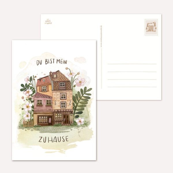 Mein Zuhause Postkarte (10,5 x 14,8 cm)