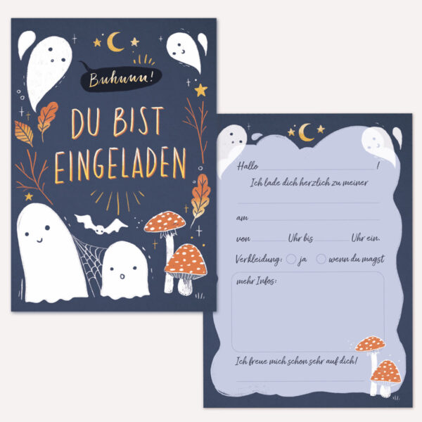 Einladungskarten Geisterparty