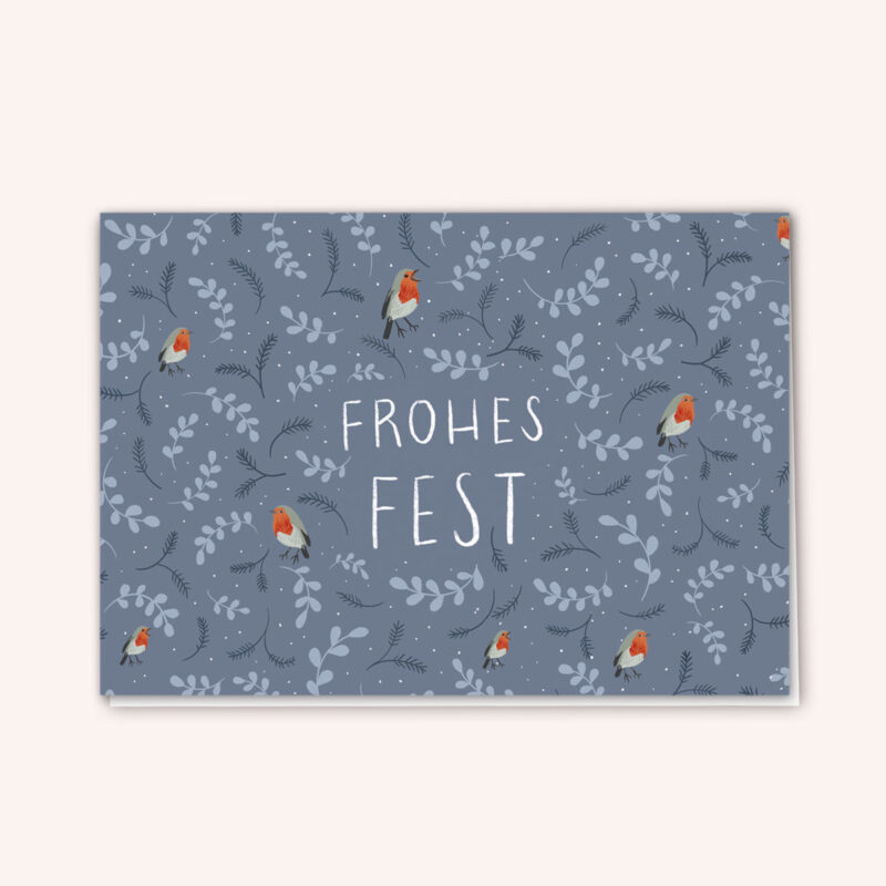 Klappkarte mit Umschlag Frohes Fest