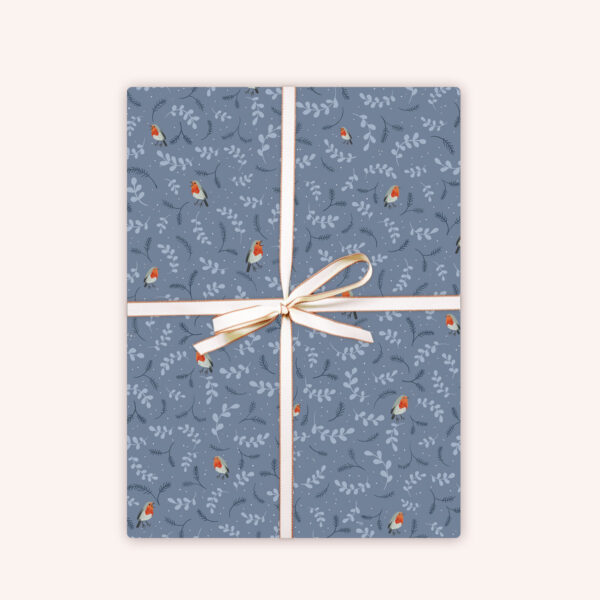 Geschenkpapierbögen Bastelpapier Rotkehlchen