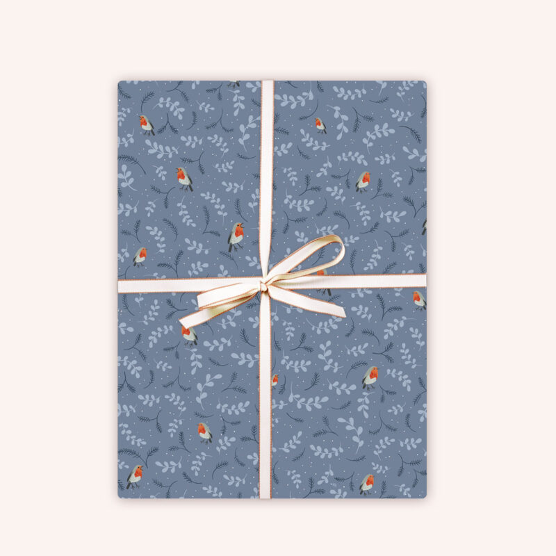 Geschenkpapierbögen Bastelpapier Rotkehlchen