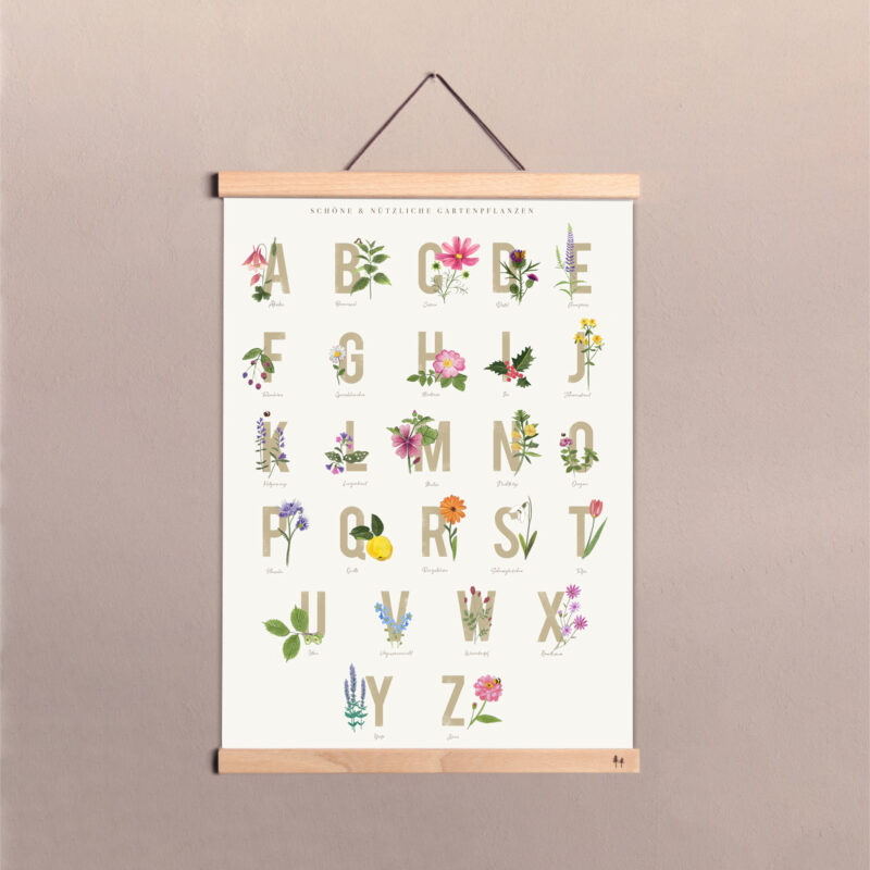 ABC Poster Gartenpflanzen (42 cm x 59,4 cm)