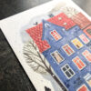 Karte_Haus_Aquarellpapier2 Vinterhus Postkarte Aquarell (10,5 x 14,8 cm)