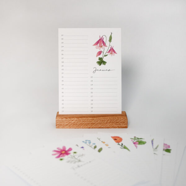 Geburtstags-Kalender mit Kartenhalter (10,5 x 14,8 cm)