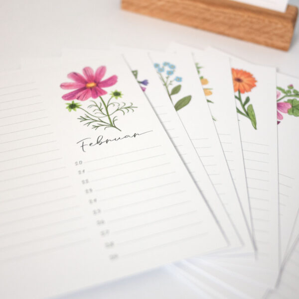 Geburtstags-Kalender mit Kartenhalter (10,5 x 14,8 cm)