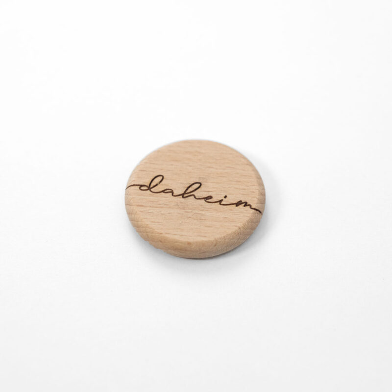 Holzmagnet daheim (4 cm)
