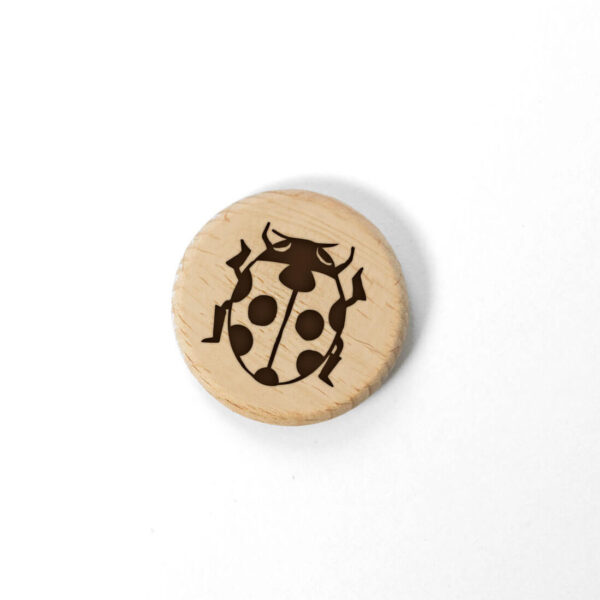Holzmagnet Marienkäfer (4 cm)