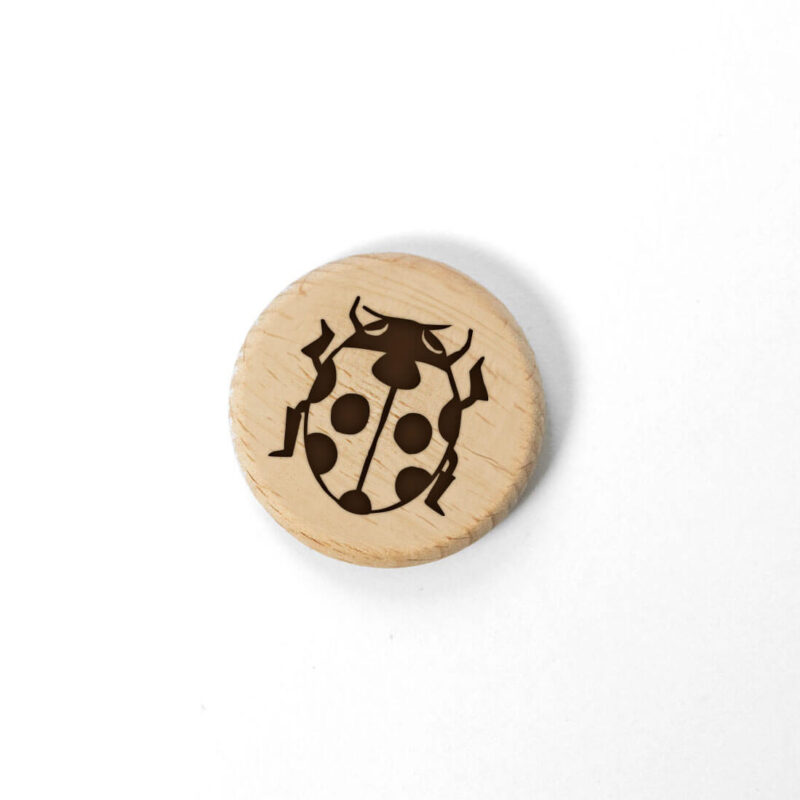 Holzmagnet Marienkäfer (4 cm)