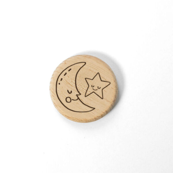 Magnet_Mond_und_Stern Holzmagnet Mond und Sterne (4 cm)