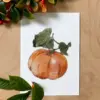 herbstliche Postkarte Kürbis (10,5 x 14,8 cm)